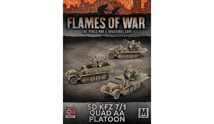 Flames of War: German SD KFZ 7/1 Quad AA Platoon (Mid War)