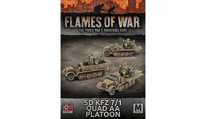 Flames of War: German SD KFZ 7/1 Quad AA Platoon (Mid War)