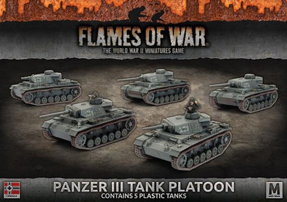 Flames of War: German Panzer III Tank Platoon (Mid War)