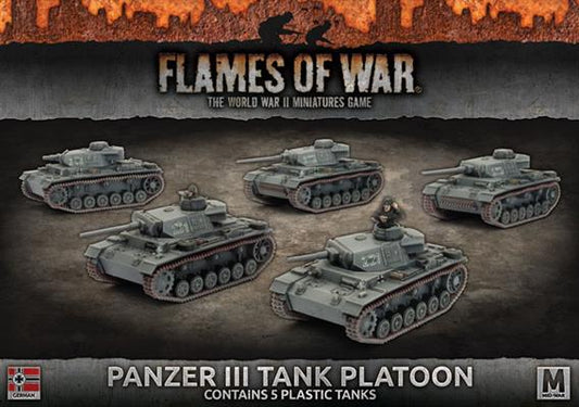 Flames of War: German Panzer III Tank Platoon (Mid War)