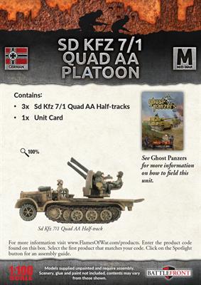 Flames of War: German SD KFZ 7/1 Quad AA Platoon (Mid War)