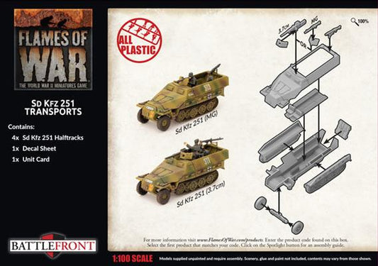Flames of War: German SD KFZ 251 Transports (Late War)