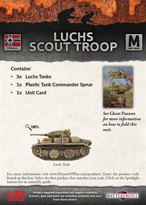 Flames of War: German Luchs (Panzer II) Scout Troop (Mid War)