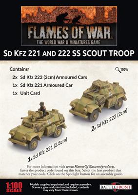 Flames of War: German SD KFZ 221 and 222 SS Scout Troop (Late War)