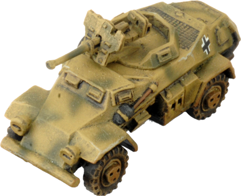 Flames of War: German SD KFZ 221 and 222 SS Scout Troop (Late War)