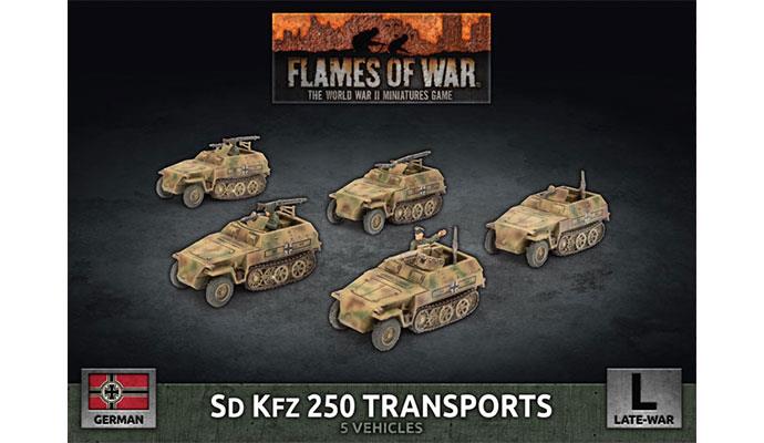 Flames of War: German SD KFZ 250 Transports (Late War)