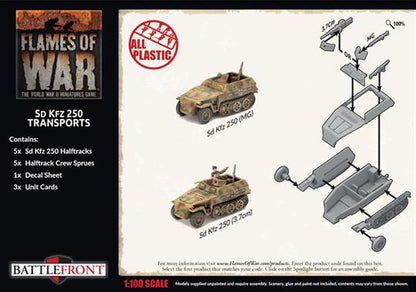 Flames of War: German SD KFZ 250 Transports (Late War)