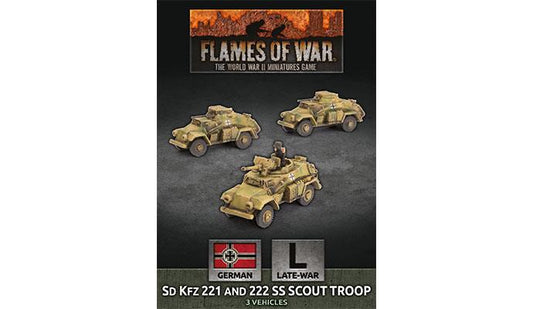 Flames of War: German SD KFZ 221 and 222 SS Scout Troop (Late War)