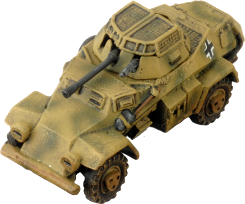 Flames of War: German SD KFZ 221 and 222 SS Scout Troop (Late War)