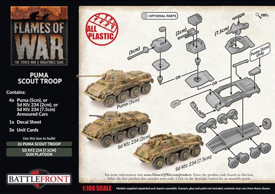 Flames of War: German Puma Scout Troop (Late War)
