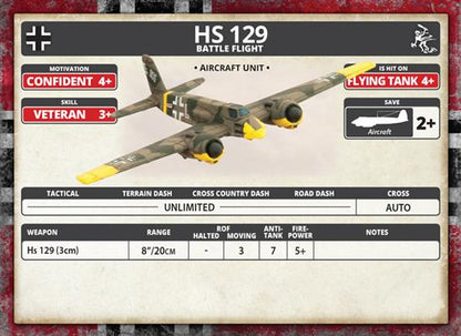 Flames of War: German HS 129 Battle Flight (Mid War)