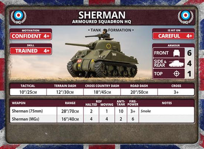 Flames of War: British Sherman Armoured Troop (Late War)