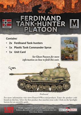 Flames of War: German Ferdinand Tank-Hunter Platoon (Mid War)