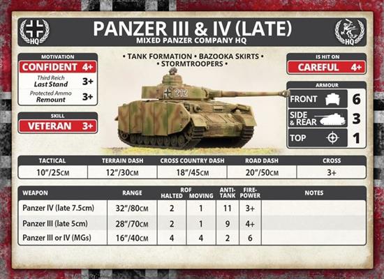 Flames of War: German Panzer III (Late) Tank Platoon (Mid War)