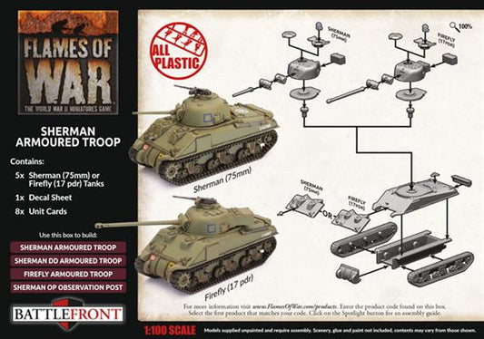 Flames of War: British Sherman Armoured Troop (Late War)