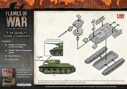 Flames of War: Soviet T-34 (Early) Tank Company (Mid War)