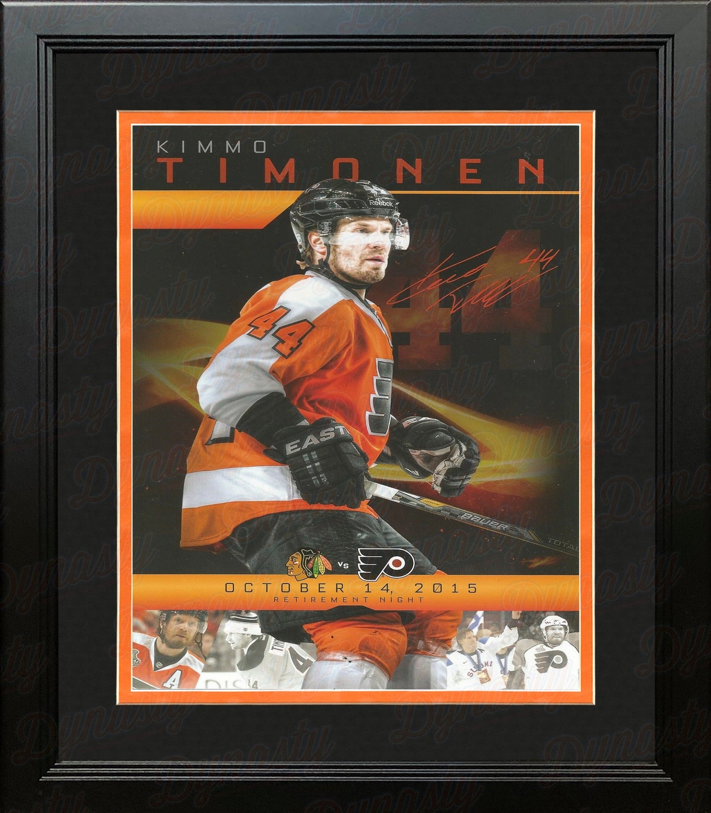 Kimmo Timonen 2015 Philadelphia Flyers Hockey Framed Retirement Night Card