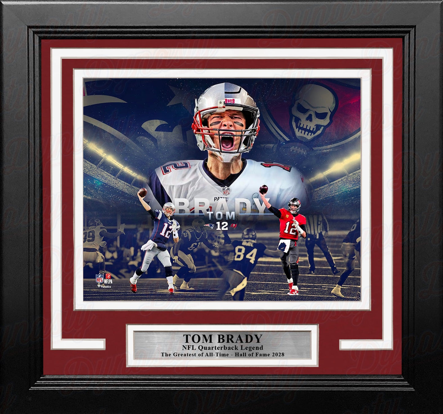 Tom Brady New England Patriots & Tampa Bay Buccaneers 8" x 10" Framed Collage Football Photo