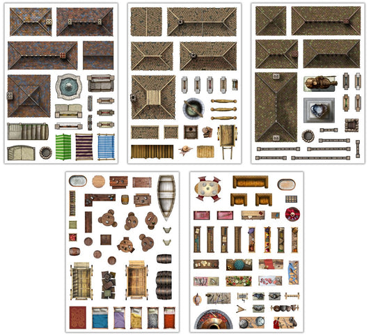 Battle Mats: Add On Scenery - Town Trimmings