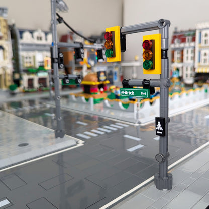 Double Traffic Lights Custom Printed Building Set - Made Using LEGO® Parts