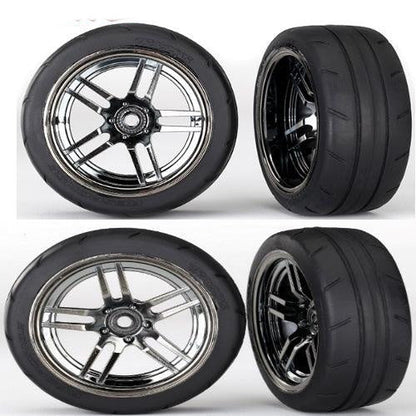 Traxxas 8373 + 8374 Mounted Front Rear Tires (4) 1/10 Ford / Mustag GT 4-Tec 2.0