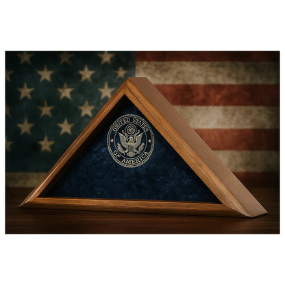 Triangle Flag Case, Triangle Flag Display Case.