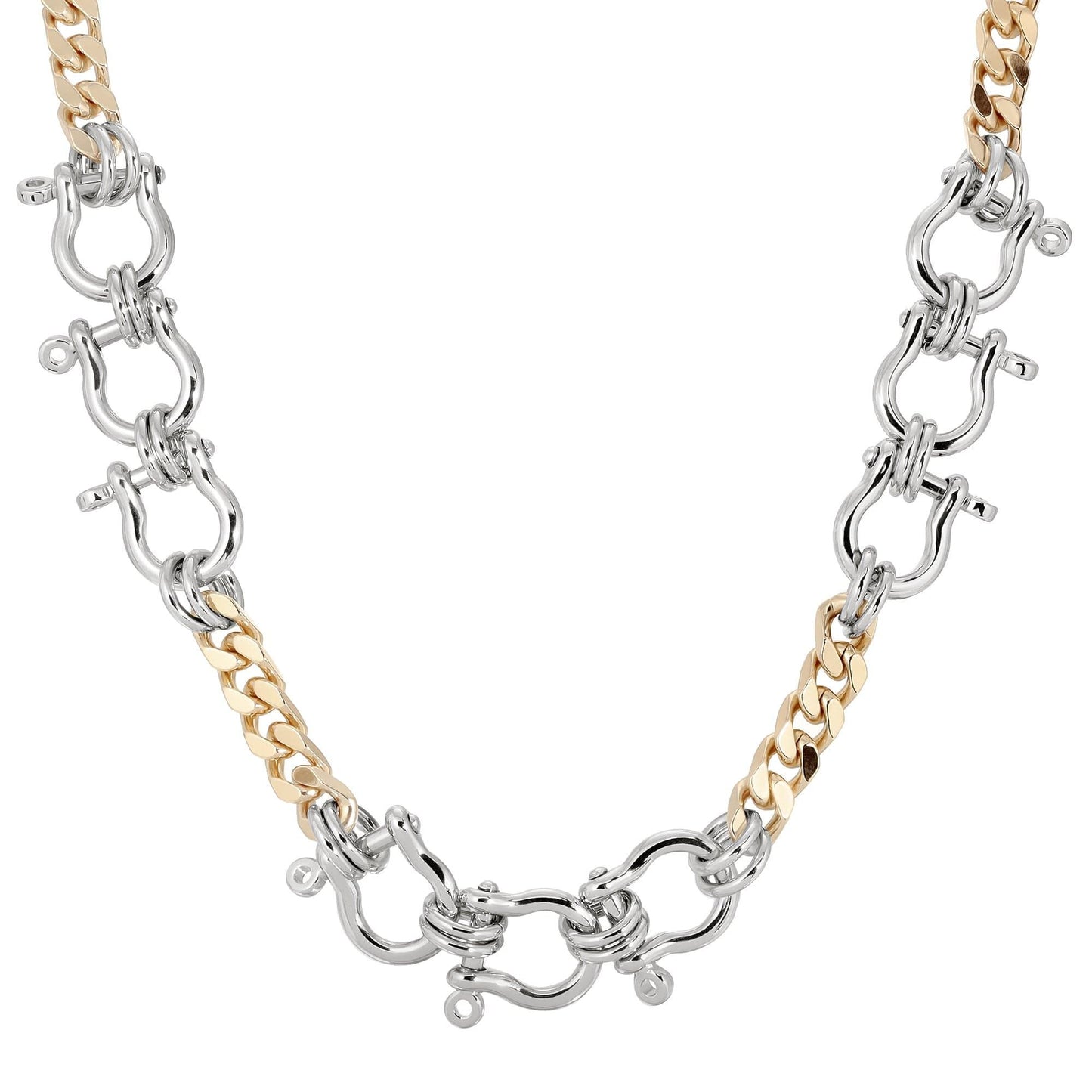 Two Toned Hendrick Necklace by eklexic jewelry