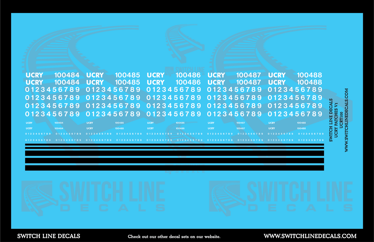 N Scale UCRY Freight Car Patching Decal Set
