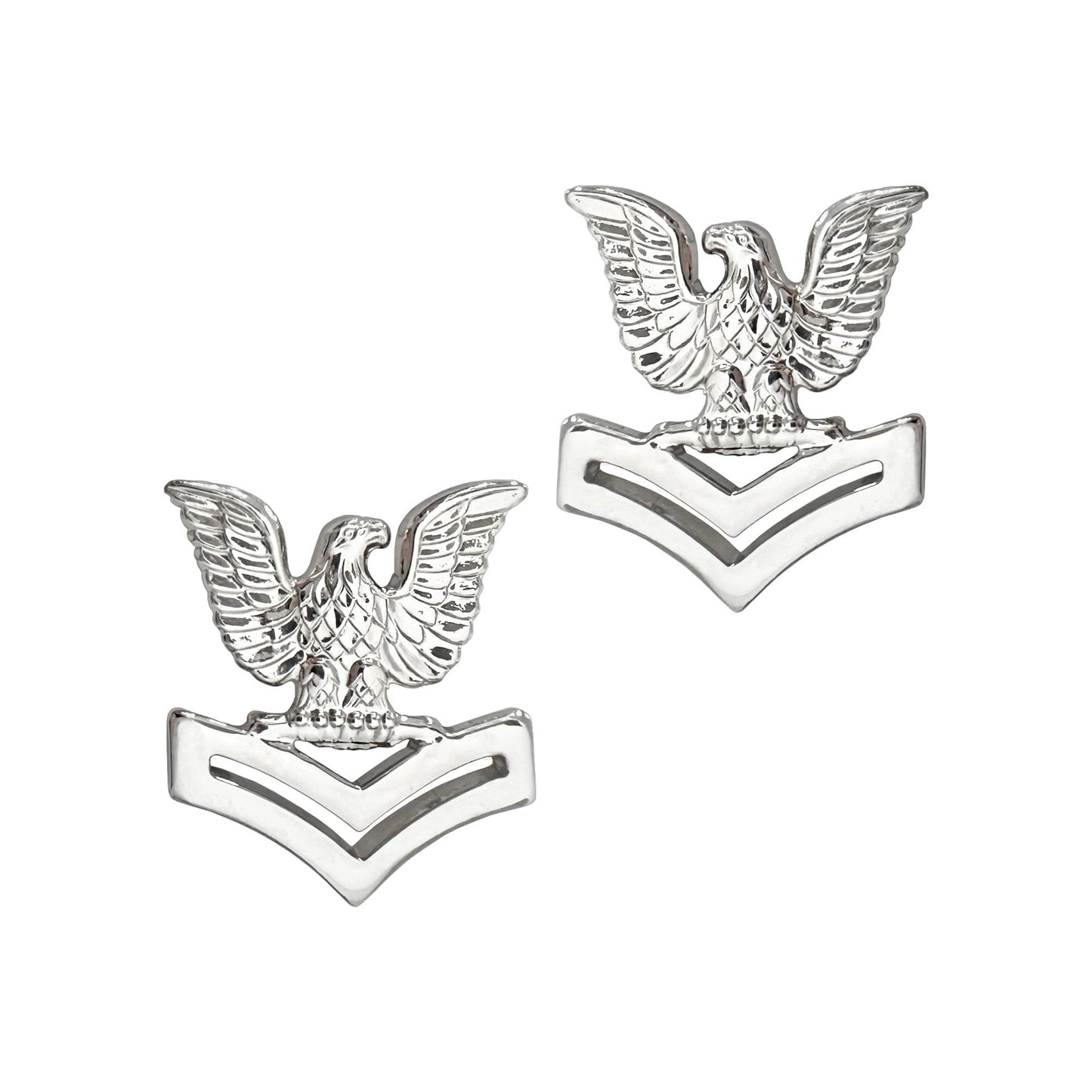 U.S. Navy Petty Officer 2nd Class Collar Device (E5) STA-BRITE® Pin-on (PAIR)