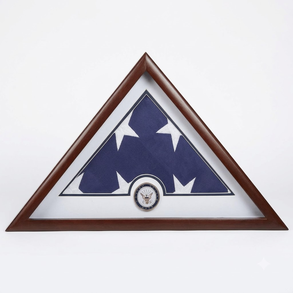 US Navy Interment American Burial Flag Display Case