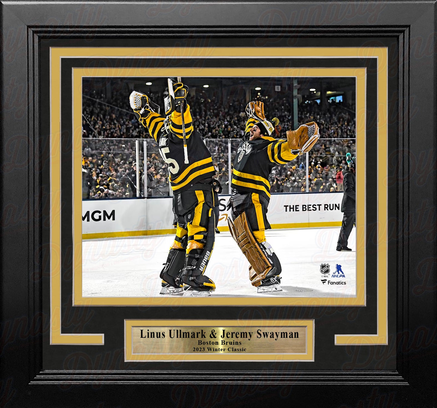 Linus Ullmark & Jeremy Swayman 2023 Winter Classic Boston Bruins 8" x 10" Framed Hockey Photo