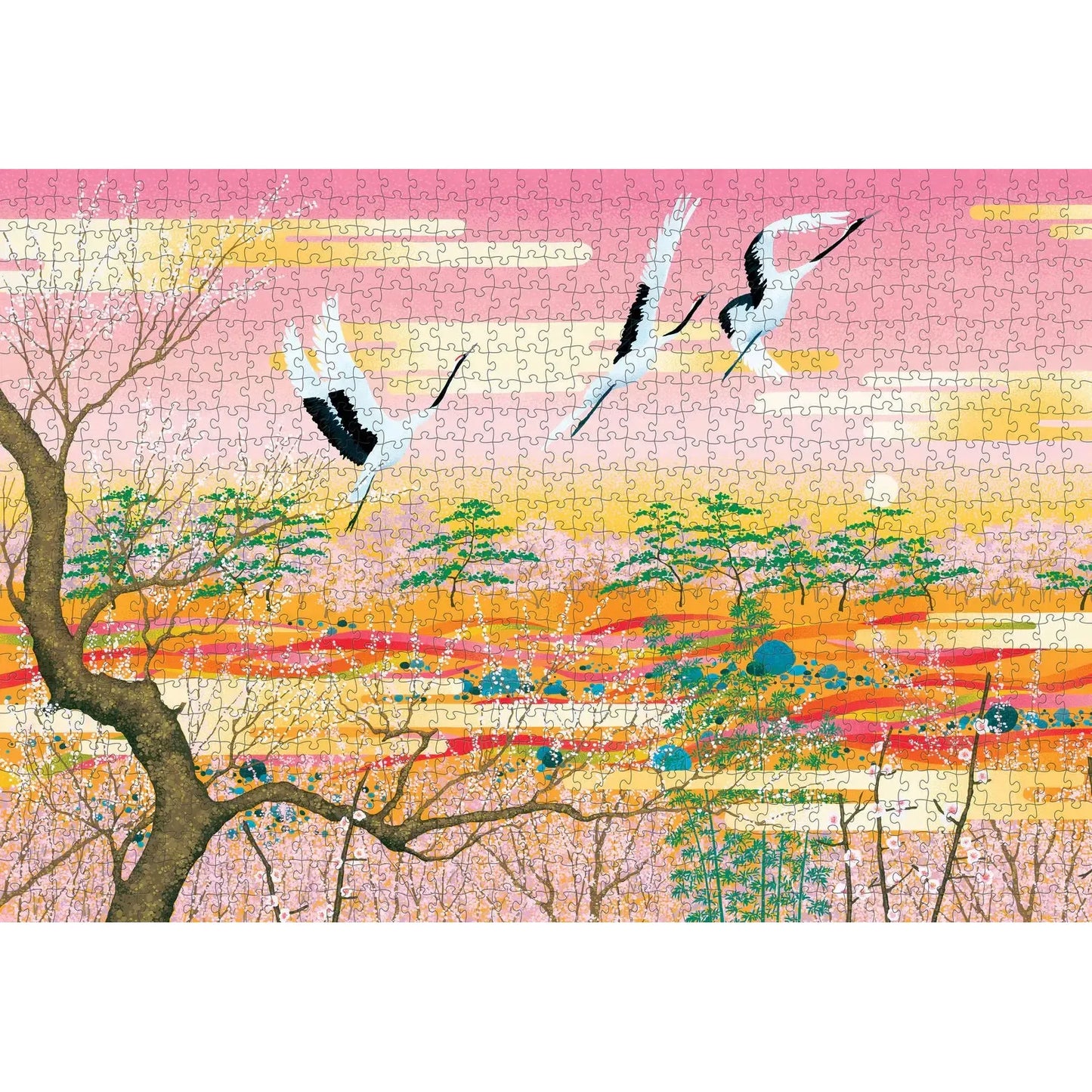 Ume Gasumi (Blossom's Morning Glow) 1000 Piece Jigsaw Puzzle Pomegranate