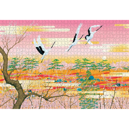 Ume Gasumi (Blossom's Morning Glow) 1000 Piece Jigsaw Puzzle Pomegranate