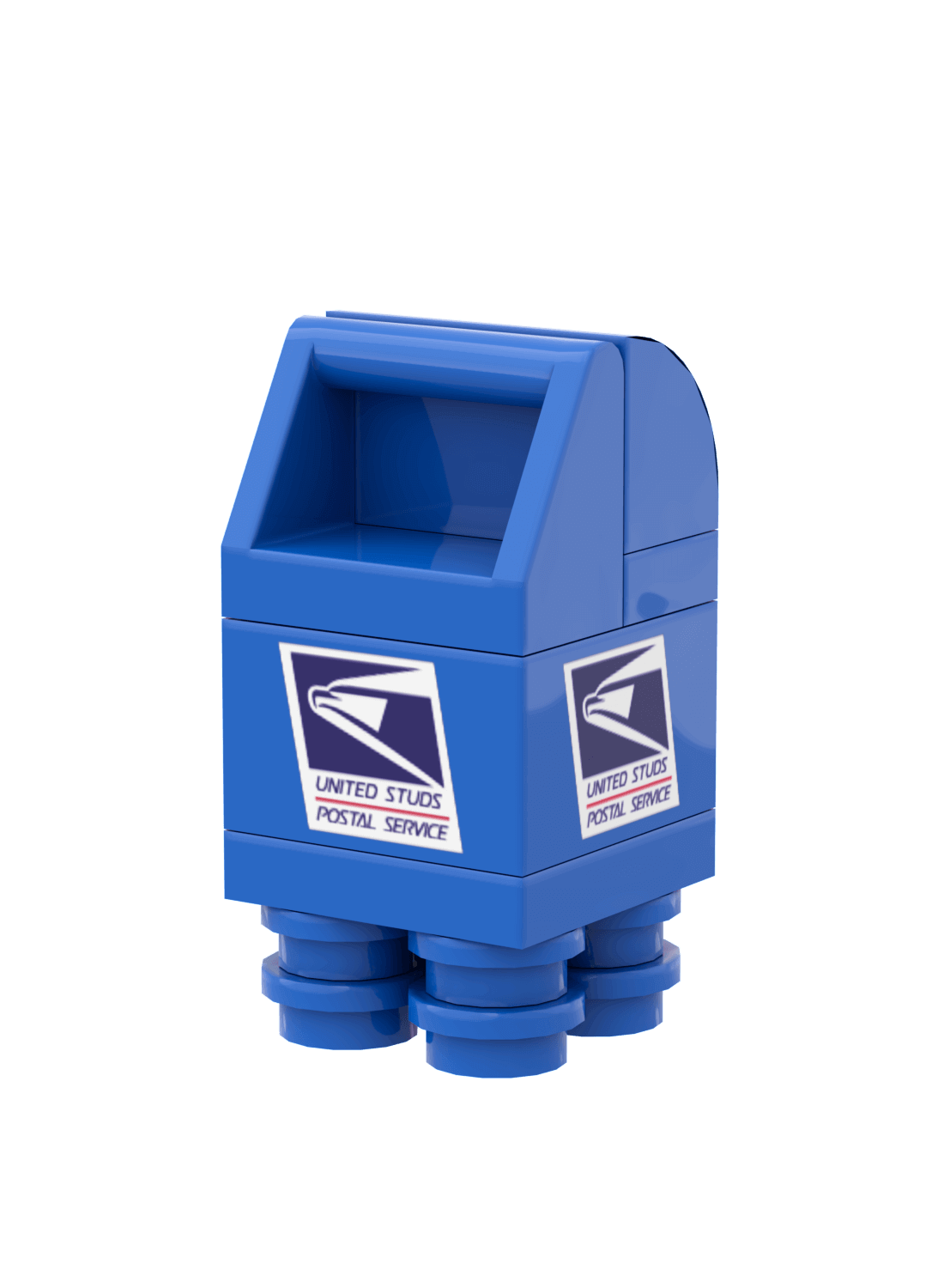 United Studs Postal Service Mailbox - Drop Box - Custom Set - Made Using LEGO® Parts