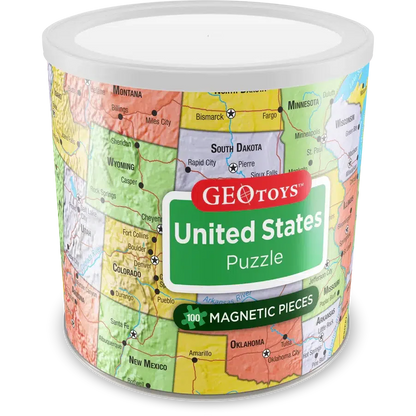 United States Map 100 Piece Magnetic Jigsaw Puzzle Geotoys