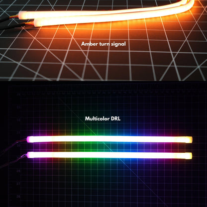 Universal Flexible Multicolor DRL Tube Strips | RGBW & Flow Series