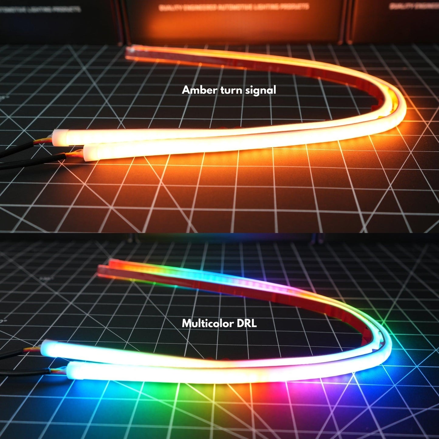 Universal Flexible Multicolor DRL Tube Strips | RGBW & Flow Series