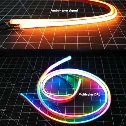 Universal Flexible Multicolor DRL Tube Strips | RGBW & Flow Series