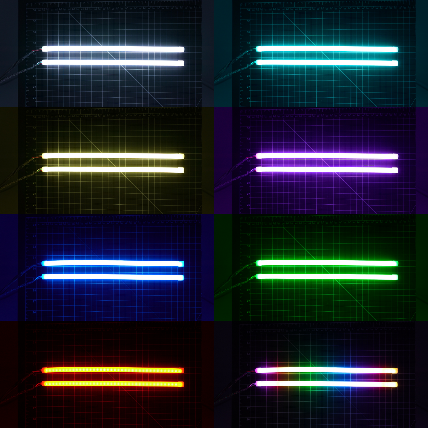 Universal Flexible Multicolor DRL Tube Strips | RGBW & Flow Series