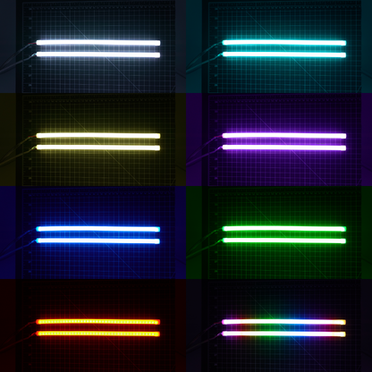 Universal Flexible Multicolor DRL Tube Strips | RGBW & Flow Series