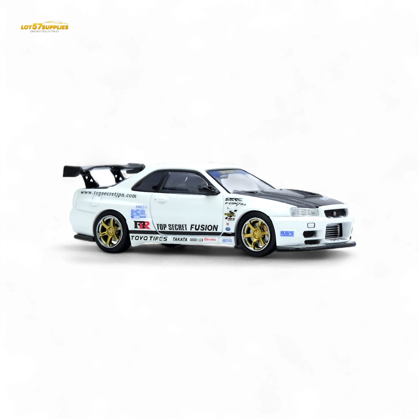 (Pre-Order) Inno64 Top Secret R34 GT-R - White 1:64