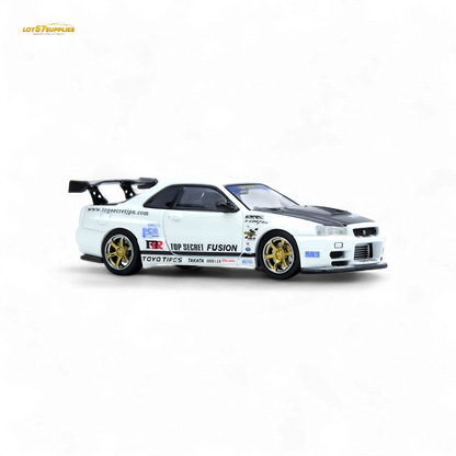 (Pre-Order) Inno64 Top Secret R34 GT-R - White 1:64