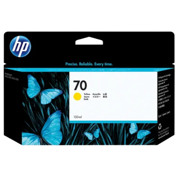 New, Pre-Owned - HP 70 130-ml (C9454A) Yellow Ink Cartridge