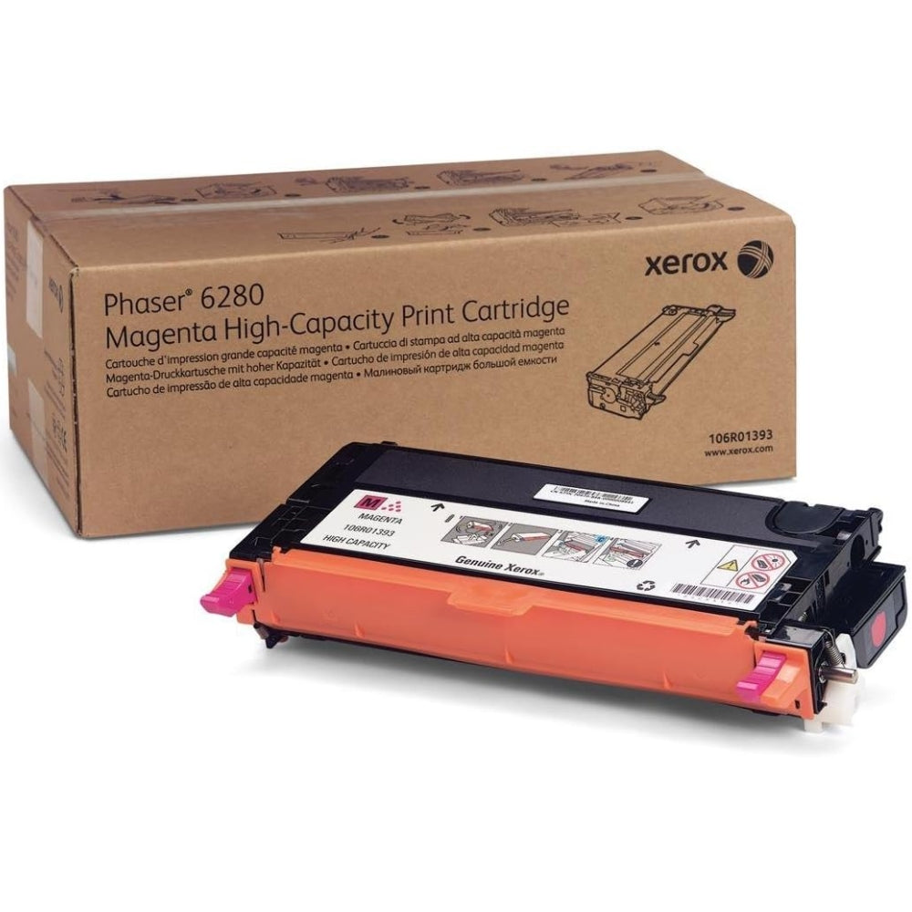 New, Pre-Owned - Xerox Phaser 6280 High Yield Magenta Toner Cartridge, 106R01393