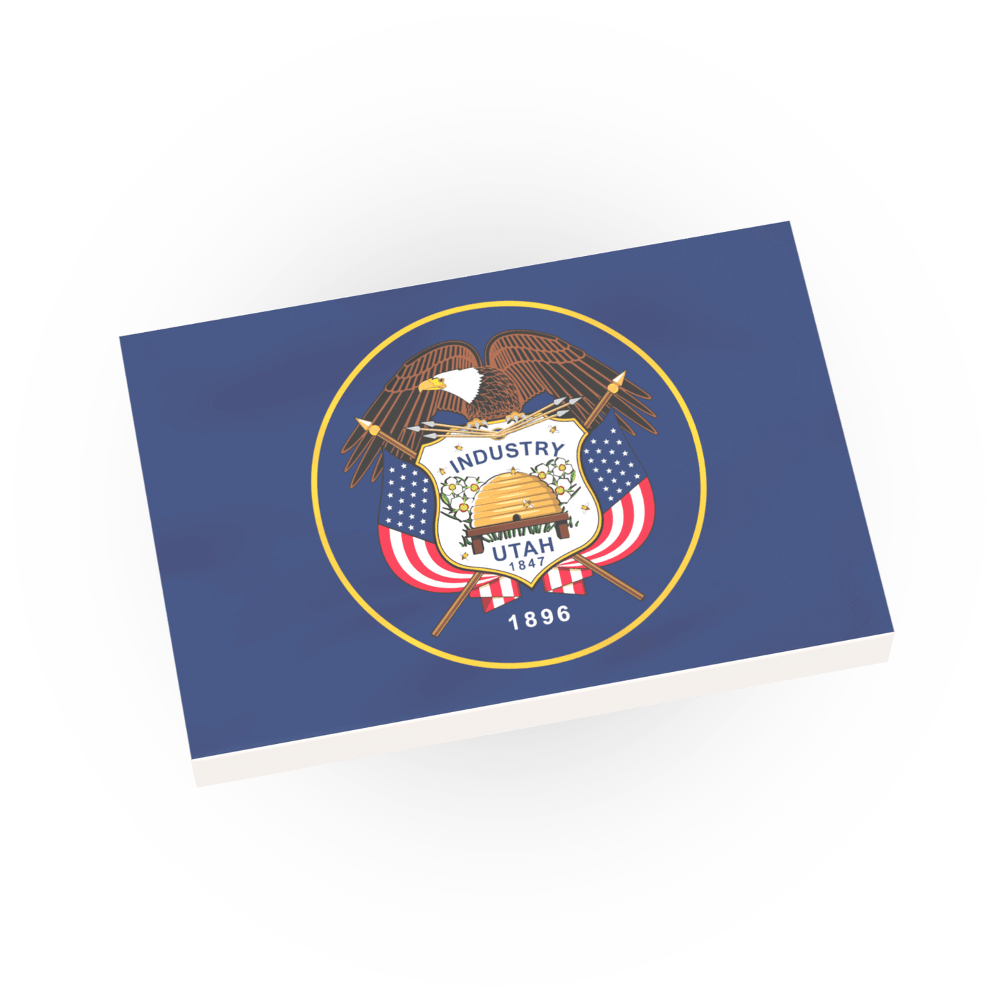 Utah Historical State Flag - Custom Printed - Made Using LEGO® Parts