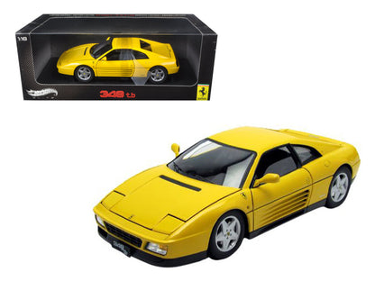 1989 Ferrari 348 TB Yellow Elite Edition 1/18 Diecast Car Model by Hot Wheels  free shipping USA