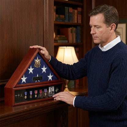 Flag and Medal Display Cases - High Quality 5'x9.5' flag
