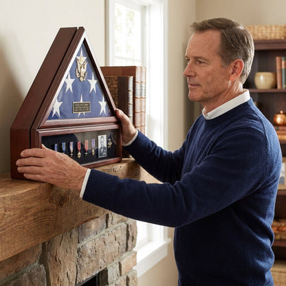 Flag Case for Flag that Cover Casket in Military Funeral, Medal case.