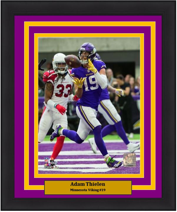 Adam Thielen Touchdown Catch Minnesota Vikings 8" x 10" Framed Football Photo