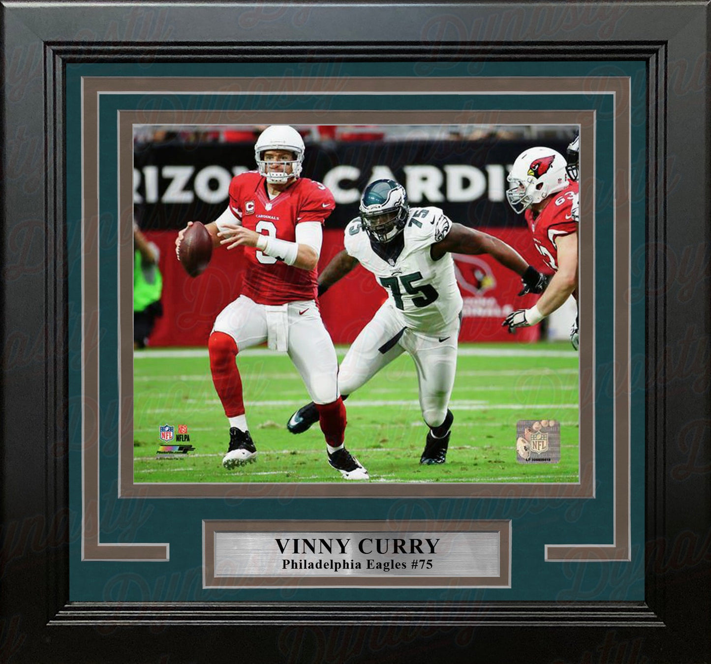 Vinny Curry in Action Philadelphia Eagles Framed Football Photo